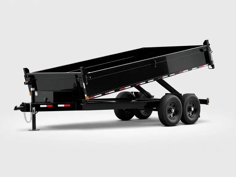 14ft bumper pull dump trailer for sale with scissor hoist