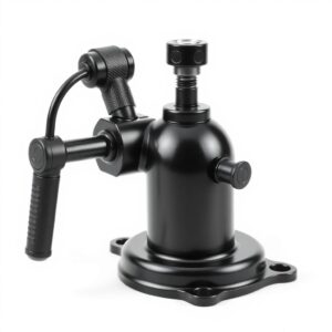 Pipe-Mount Swivel Trailer Jack with Side Handle (5,000 lbs, 15" Travel)