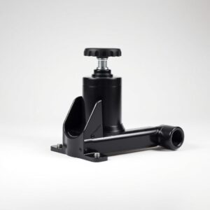 Pipe-Mount Swivel Jack with Top Handle (2,000 lbs, 15" Travel)